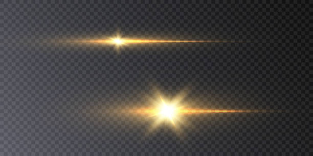 輝く金色の星。光の効果、まぶしさ、ボケ味、輝き、爆発、金色の光。 - wilted plant flash�点のイラスト素材／クリップアート素材／マンガ素材／アイコン素材