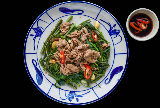 istock Vietnamese stir fried beef with morning glory 1487287071