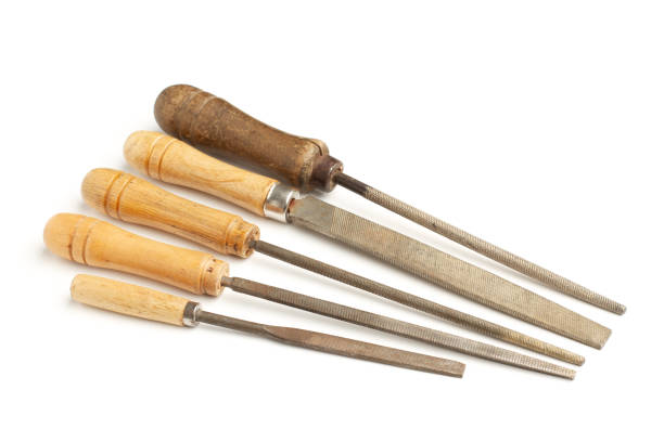 istock Files with wooden handle on a white background with copy space 1487289348