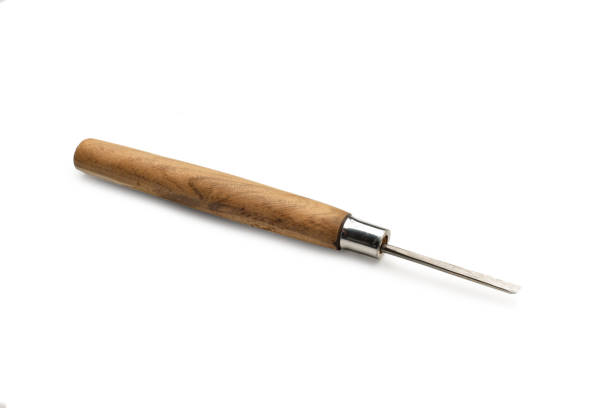 istock A gouge with wooden handle on a white background with copy space 1487289381