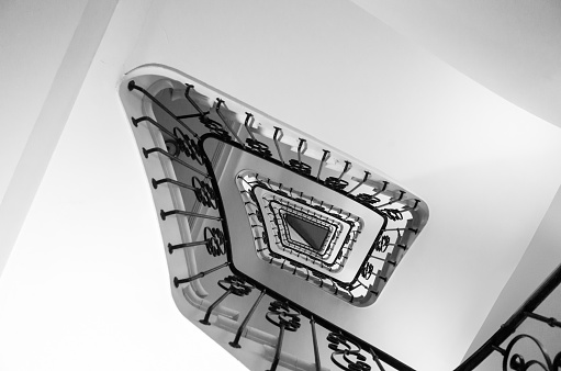 Old spiral stairway from above