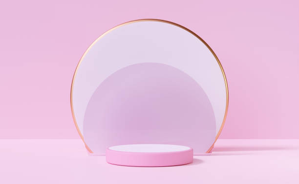 istock 3d pink cylinder stage podium empty, abstract geometric cosmetic showcase pedestal pink background. minimal modern scene, 3d render illustration 1487291906