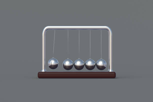 istock Newton's pendulum. Balancing balls. Kinetic energy. Gravity cradle. 3d render 1487293277