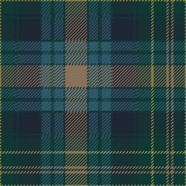 Eildon Scottish Tartan Plaid Pattern Tissu Swatch - Illustration vectorielle