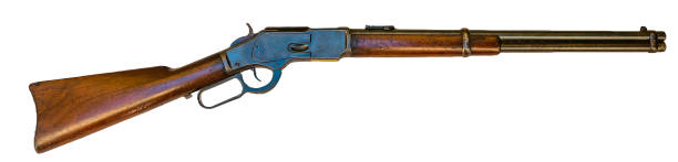 istock Isolated wooden rifle photo 1487302291