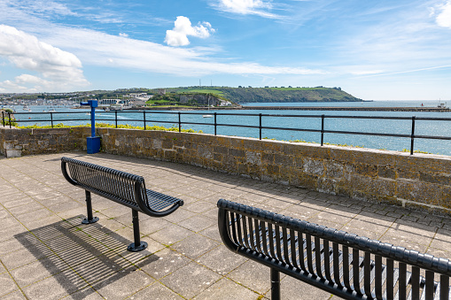 Seating on the coast in Plymouth with sea vbiews