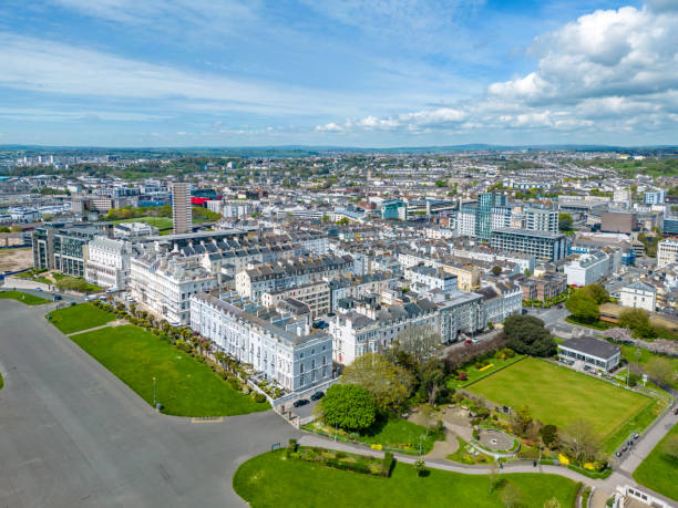 plymouth city centre - plymouth england imagens e fotografias de stock