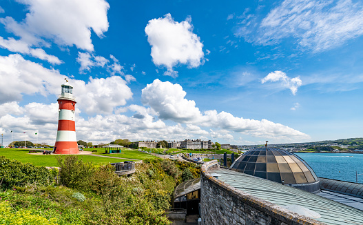 Smeaton's Lighthouse looks out over Plymouth Harbour