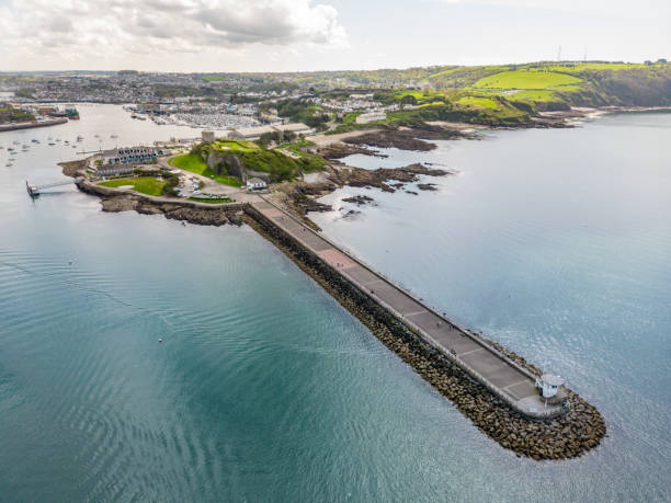 istock Aerial view of Mount Batten Break Water 1487306299