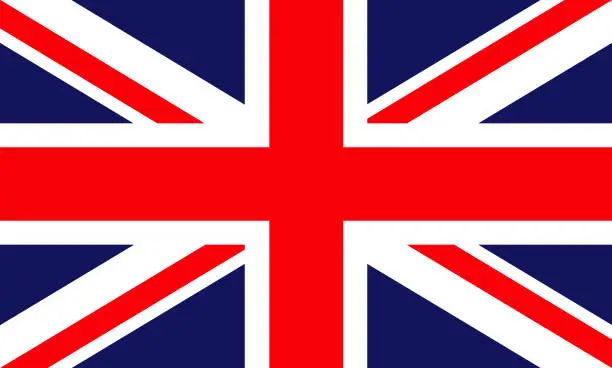 Vector illustration of British flag, Union Flag or Union Jack, vector
