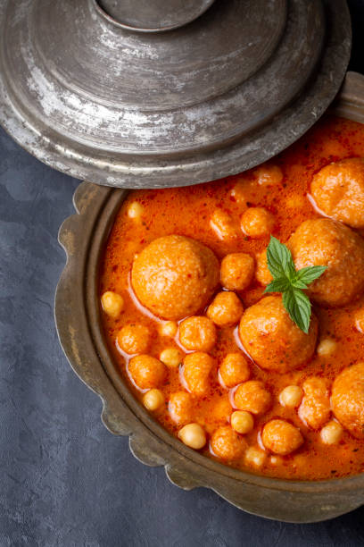 istock Traditional delicious Turkish foods; Bulgur soup (Turkish name; Anali Kizli, icli kofte) 1487318330