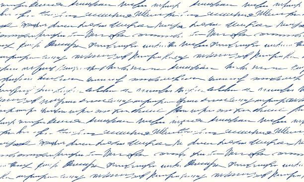 istock Vintage grunge pattern. Imitation of a abstract vintage lettering. Unreadable text. 1487319772