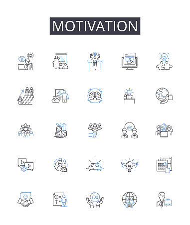 Motivation outline icons collection. Bargain, Deals, Discounts, Cheap, Affordable, Markdown, Clearance vector and illustration concept set. Steals,Thrifty linear signs and symbols