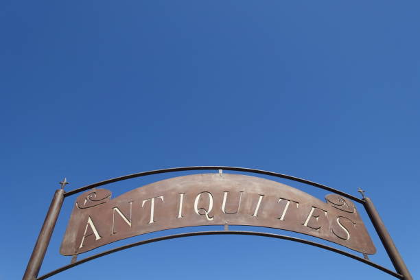 istock Old advertisement sign with the French text 