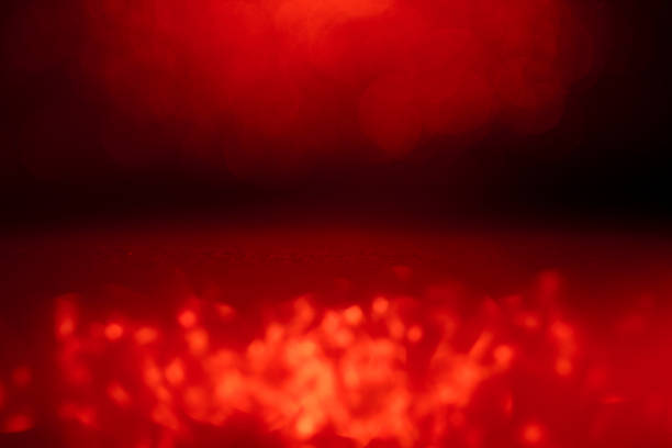 Red bokeh lights on the Merry Christmas background