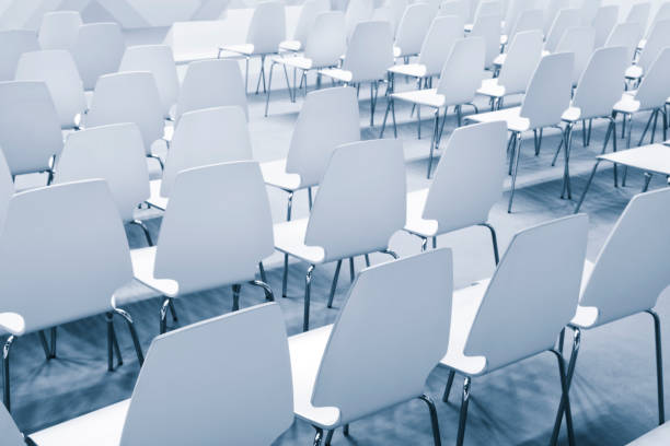 istock interior of modern conference hall. Chairs in the conference room 1487328780