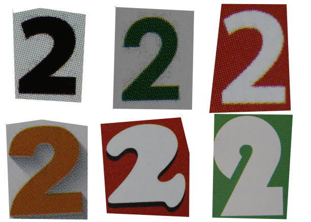 istock Number 2 magazine cut out font, ransom letter, isolated collage elements for text alphabet, ransom note 1487328953
