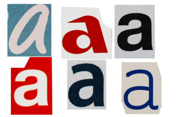 istock Letter a magazine cut out font, ransom letter, isolated collage elements for text alphabet, ransom note 1487328983