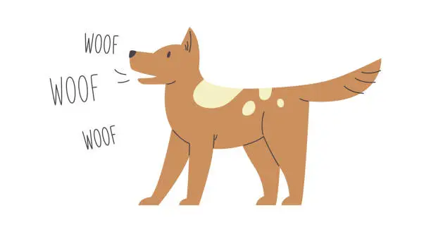 Vector illustration of Dog Pet Barking