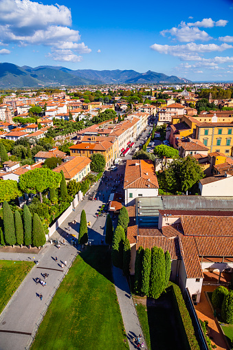 View of Pisa from the top of the tower-Tuscany-Italy