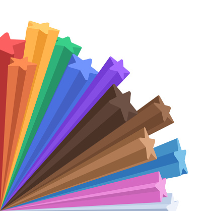 Star rainbow LGBTQIA equality excitement blast with space for your text content or copy.