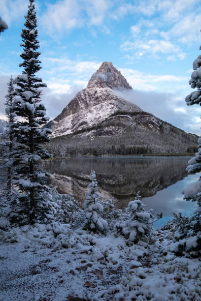 istock Mountain and Lake after a snow storm 1487346051