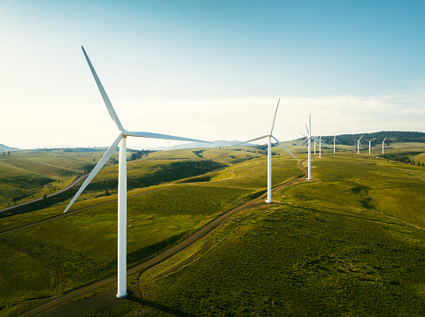 Sustainable Energy Wind Turbine Farm