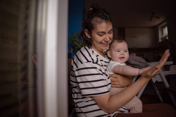 istock Joyful Mother and Baby Daughter 1487353496