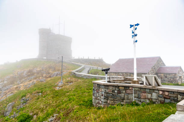 istock Historic Cabot Tower in fog, St. John's, Canada 1487354397