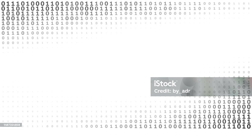 Binary Background With Copy Space Digital Pattern Stock Illustration ...