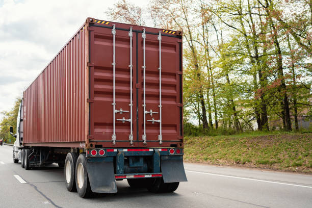 istock Truck doing transport on highways 1487356368
