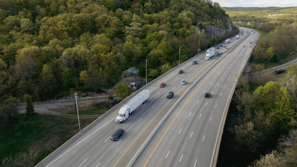 istock Truck doing transport on highways 1487356388