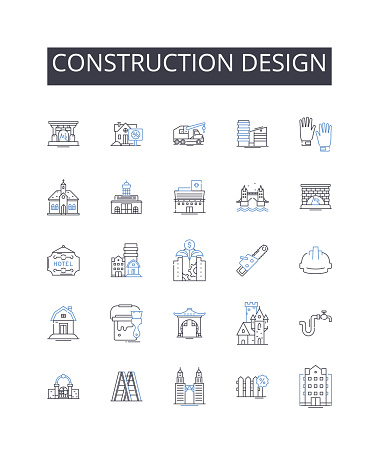 Construction design outline icons collection. Immersion, Interface, Simulation, Gamification, Avatar, Cybernetics, Hologram vector and illustration concept set. Augmented,Digital linear signs and symbols