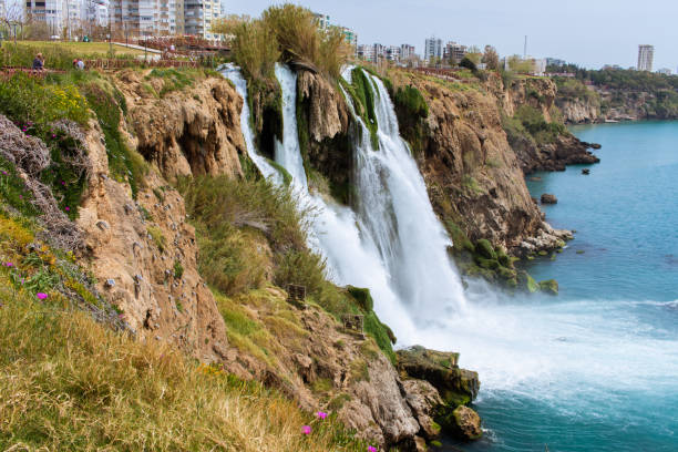 istock Lower duden waterfall from view point closeup.Antalya,Turkey 1487356737
