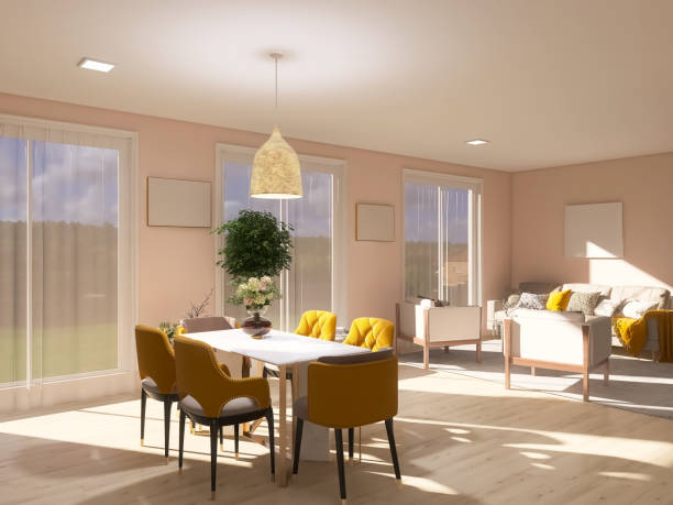 istock Living room interior 3d rendering, 3d illustration 1487358197