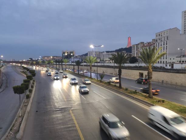 istock Algiers highway by night, Alger, Algeria. 1487358218