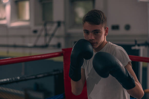 istock sparring and fighting on the boxing ring 1487361330