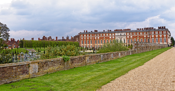 The Formal Gardens of Hampton Court Palace - Surrey, London, England, United Kingdom. 22nd of April 2023