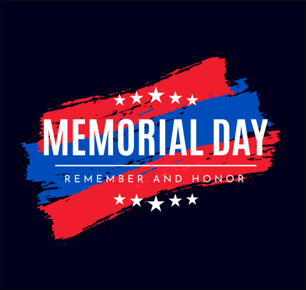 Memorial Day poster. Remember and honor. Vector Memorial Day poster. Remember and honor. Vector illustration. EPS10 memorial day art stock illustrations