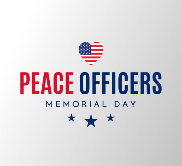 Peace Officers Memorial Day poster. Vector Peace Officers Memorial Day poster. Vector illustration. EPS10 national police week stock illustrations