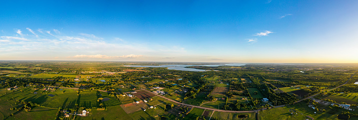 Drone image near Lake Lavon in Princeton Texas