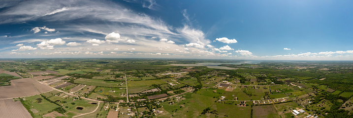 Drone image near Lake Lavon in Princeton Texas