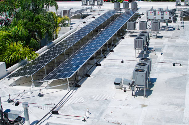 istock Solar panel on a roof in South Florida 1487382281
