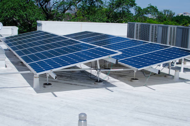istock Solar panel on a roof in South Florida 1487382282