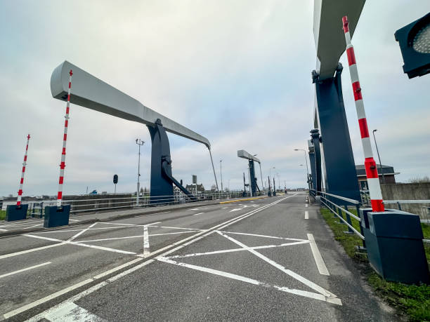 istock Drawbridge equipment over a canal in Gouda, Netherlands 1487383413