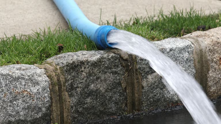 Drain hose, pumping excess water