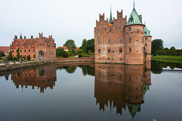 Castillo de Egeskov fionia Dinamarca - foto de stock