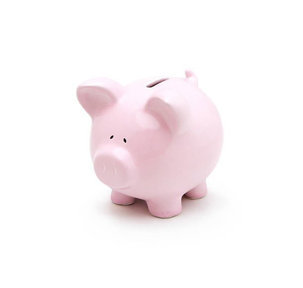istock Ceramic piggy bank on white background 148738517