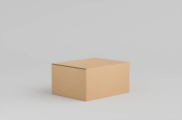 istock Cardboard Carton Box Mockup 3D Illustration 1487388152