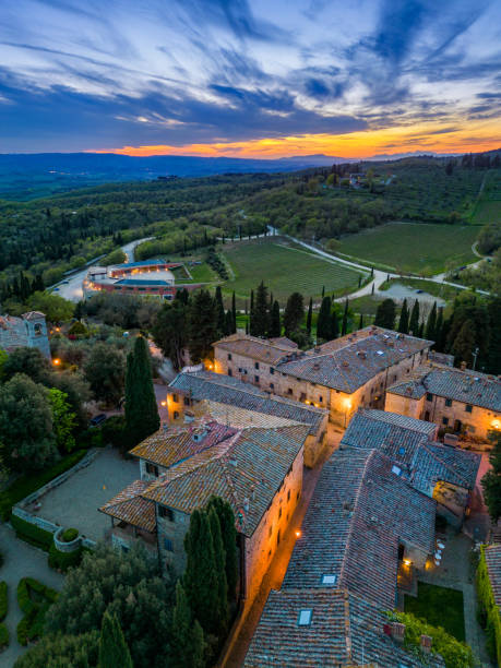 istock Fonterutoli, Old Tuscan town from drone 1487392200